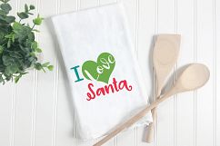 I Love Santa - Christmas SVG Cut File - DXF PNG EPS JPG AI Product Image 4