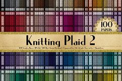 100 Seamless Knitting Plaid Tartan Digital Papers Product Image 1