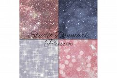 Bokeh Galaxy Digital Paper - Periwinkle and Blush Night Sky Product Image 5