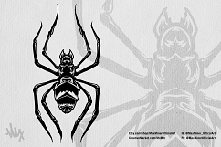 Spooky Spiders Hand-drawn Halloween Art Pack - Vector &amp; PSD Product Image 7