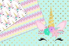 Unicorn Faces Digital Paper Product Image 3