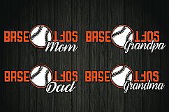 Softball - Baseball Mom, Dad, Sister, Brother SVG - Cut Files - Vinyl Cutters, Screen Printing, Silhouette, Die Cut Machines, &amp; More Product Image 1