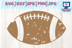 Football SVG, Grunge Silhouette Product Image 2