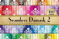 100 Seamless Damask Digital Papers 12 x 12 inch Product Image 1