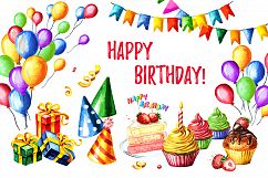 Happy Birthday! Watercolor. Product Image 1