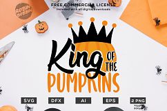 King of The Pumpkins Halloween Design SVG DXF EPS AI Product Image 1