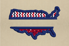 America Split Applique Embroidery Design Product Image 2