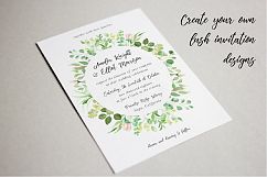Watercolor Greenery Floral Set Product Image 11