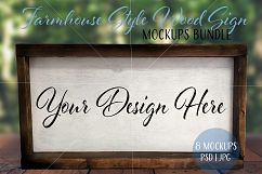 Farmhouse style wood sign mockups in PSD | JPG | PNG Product Image 12