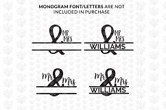 SVG Monogram Split Bundles - 12 Mr And Mrs Love SVG EPS DXF Product Image 6