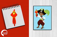 Pirate boys, African American Pirate clipart, graphics and illustrations AMB-174 Product Image 3