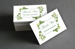 Green Thank You Card Template, instan download, DAD_08 Product Image 1