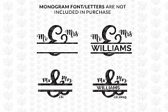 SVG Monogram Split Bundles - 12 Mr And Mrs Love SVG EPS DXF Product Image 4