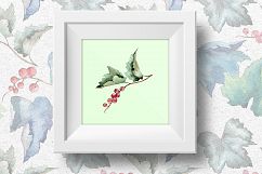 Leaves currant PNG watercolor set Product Image 6