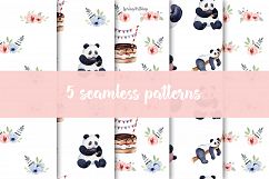 Cute baby Panda Watercobaby nursery clipart Product Image 6