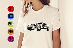 Sports Car  SVG Cutting File  Product Image 3