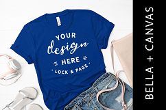 True Royal Bella Canvas 3001 TShirt Lifestyle Mockup Product Image 1