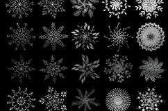 Snowflake Vector Bundle Gold Foil, Silver Foil &amp; White Product Image 8