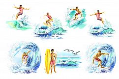 WATERCOLOR summer surfing set Product Image 4