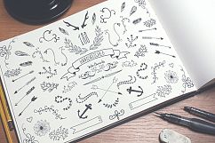 100 HandSketched Vector Elements Product Image 4