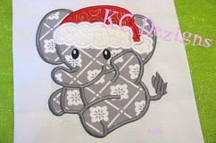 Christmas Baby Elephant Machine Applique Embroidery Design Product Image 2