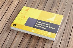 Landscape Hardcover Book Mockup Product Image 1