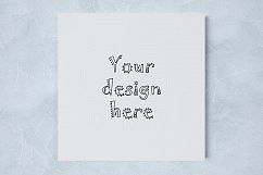 Square poster mockup on stucco wall Product Image 1