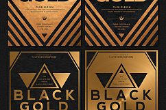 10 Minimal Black and Gold Flyers Bundle Product Image 12