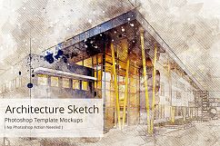 Architecture Sketch Photoshop Mock-ups Product Image 2