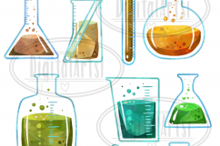 Watercolor Beakers Clipart Product Image 2