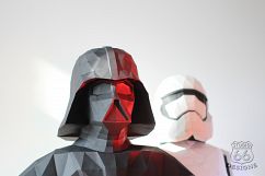 Star Wars, Stormtrooper, Papercraft Stormtrooper Helmet, Paper Statue, Home Decor, 3D papercraft model, Rogue One, Last Jedi, lowpoly DIY Product Image 9