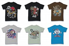  Cartoon Vector #2 Tshirt Design Bundle Product Image 11