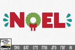 Noel SVG - Christmas SVG Cut File - DXF PNG EPS JPG PDF AI Product Image 1