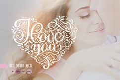 I Love You Vector Valentine Quote SVG Product Image 1