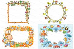 Cartoon frames bundle, collection, school, animals, kids Product Image 3