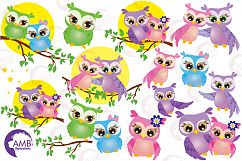 Owl Lookout cliparts, Owls in Love cliparts AMB-271 Product Image 4