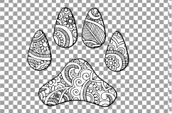 Dog footprint doodle clip art, hand drawn illustration of dog paw print. Vector design for T-shirt, greeting card or poster. png, svg files Product Image 4