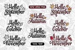 Autumn cutting file. Fall quote. Seamless pattern. Product Image 1