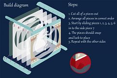Tunnel card Merry Christmas. Multiple machine formats. Product Image 3