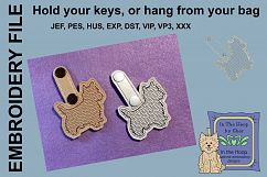 ITH Tiny Dog Key Fob - Embroidery Design Product Image 2