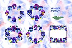 Watercolor pansy set Product Image 3