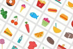 50 Food &amp; Drinks Flat Multicolor Icons  Product Image 2