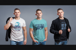 Crew Neck T-shirt Mock-up Male Version Product Image 9