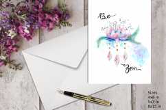 Be Zen Lotus Watercolor Art Product Image 10