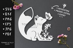 Little Woodland Fox - SVG DXF PNG EPS JPG PDF Cutting File Product Image 1