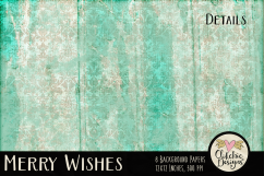 Christmas Backgrounds - Merry Wishes Digital Papers Textures Product Image 3