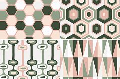 8 Seamless Retro Modern Patterns - Set 2 - Pink &amp; Green Product Image 5