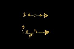 Gold glitter arrows clipart, Golden wedding clip art Product Image 2