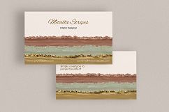Metallic Rose Gold, Gold and Silver Business Card Template Product Image 3