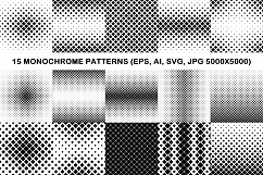 15 square patterns (EPS, AI, SVG, JPG 5000x5000) Product Image 1